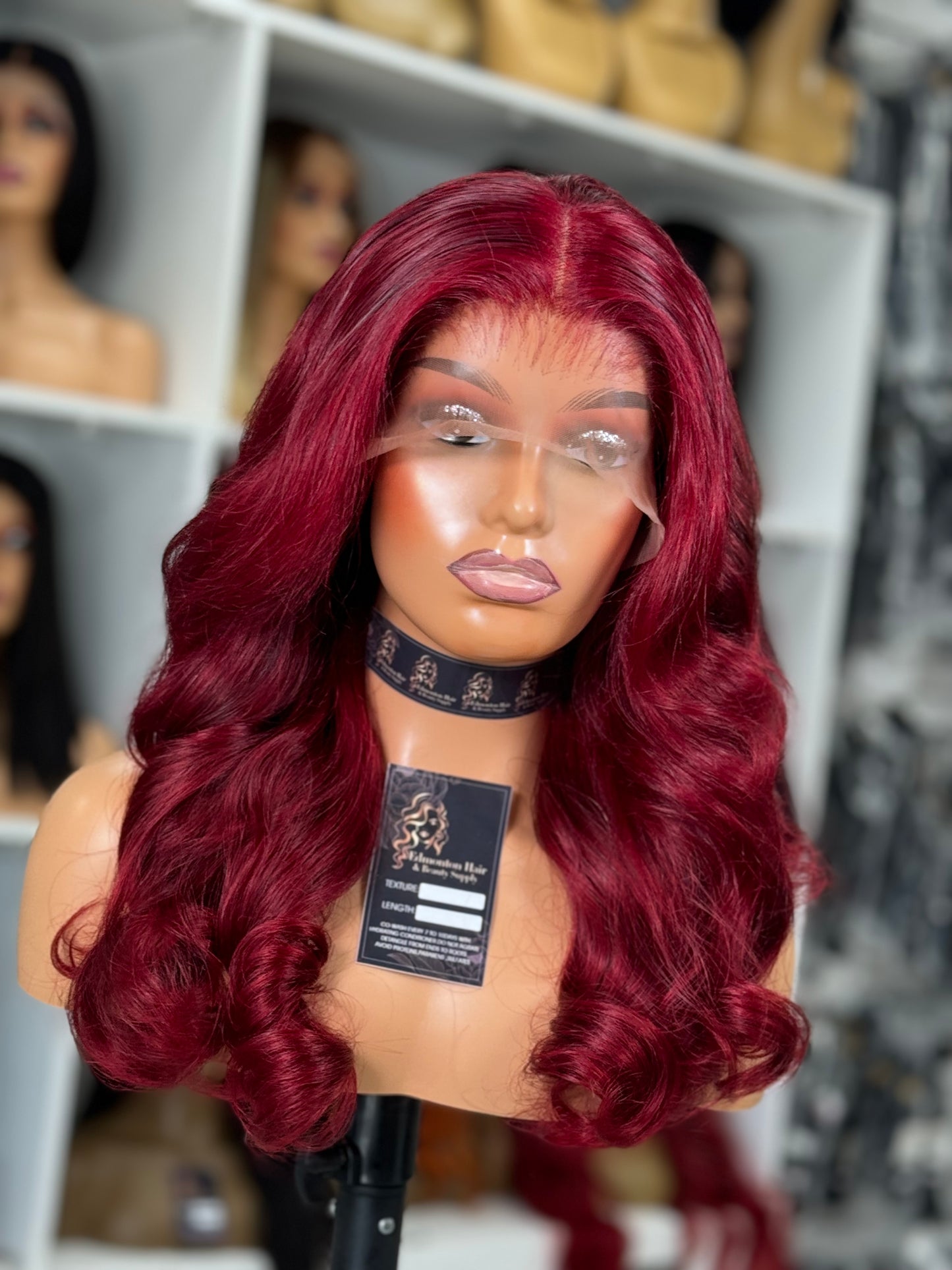 22” 13 by 4 coloured wigs
