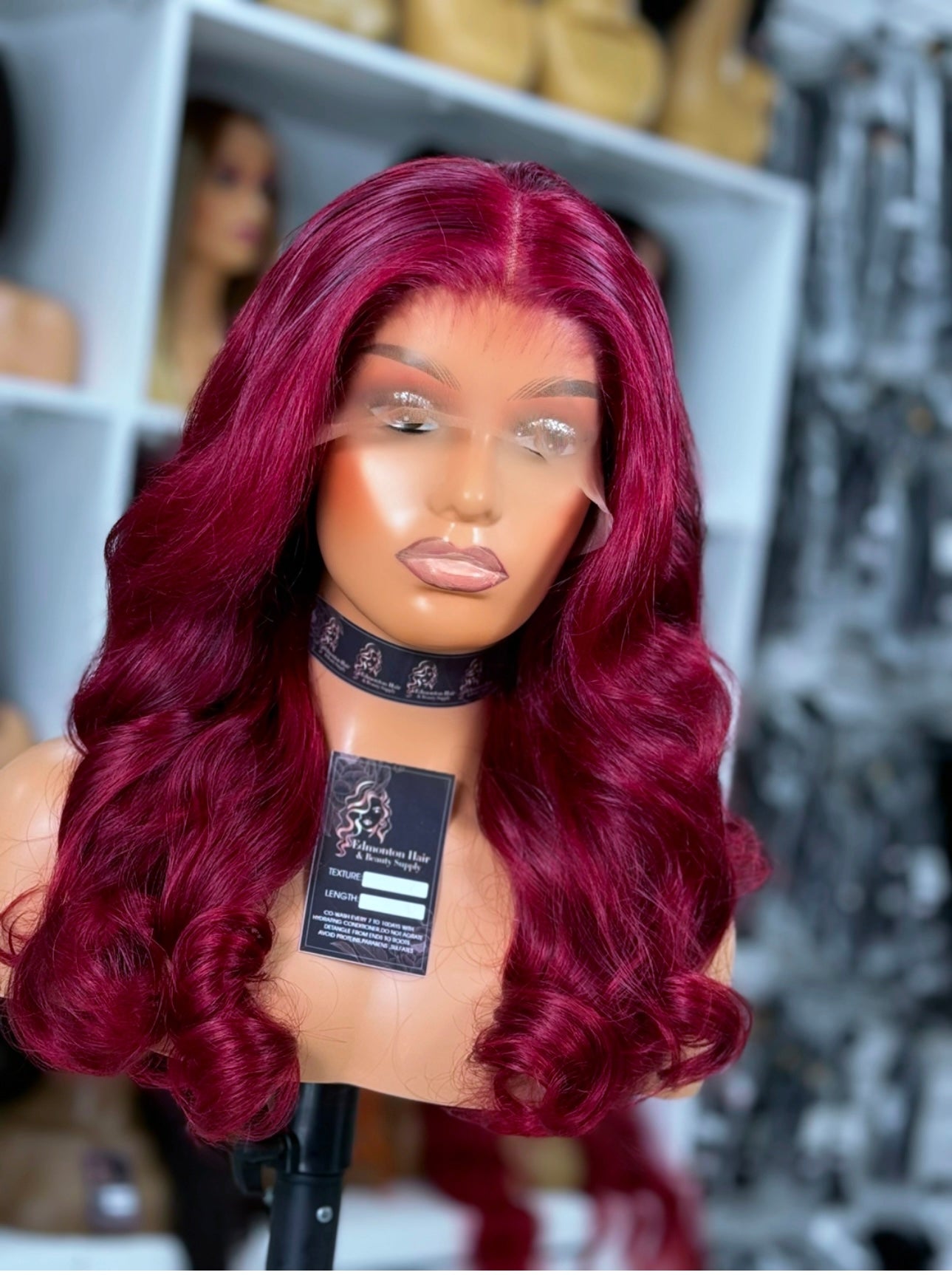 13 by 4 burgundy wigs