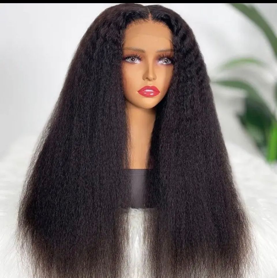 13by 4 lace wig kinky straight