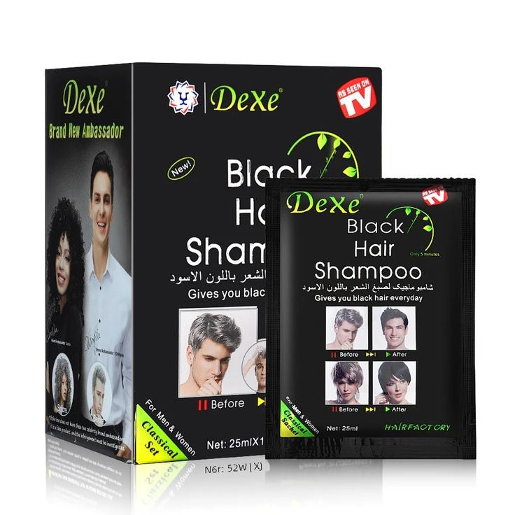 Dexe black hair shampoo